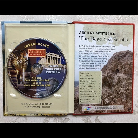 Ancient Mysteries The Dead Sea Scrolls Hardcover Book and DVD Set - Picture 2 of 8
